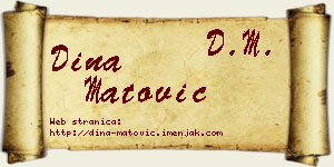 Dina Matović vizit kartica